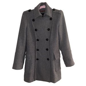 Comptoir des Cotonniers Grey Winter Warm Wool Coat Jacket Size 6
